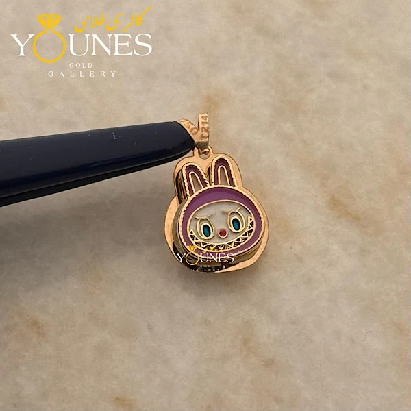 آویز سواروسکی لبوبو بنفش طلا